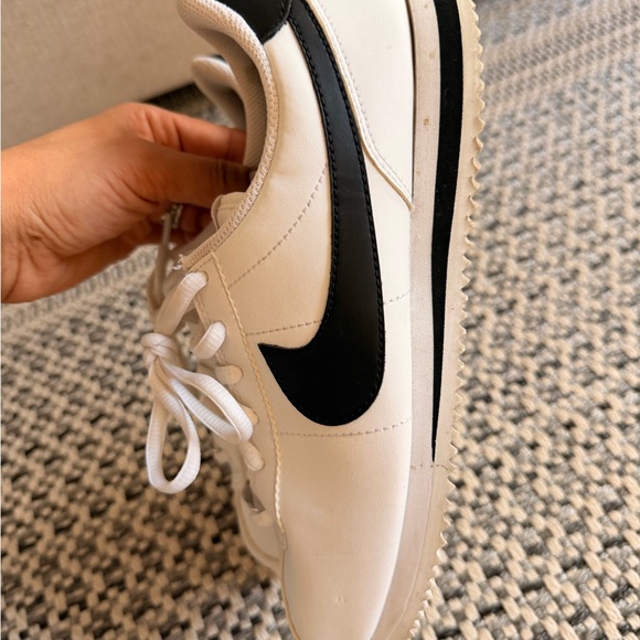Nike Classic White and Black Cortez Sneakers - Picture 5 of 7